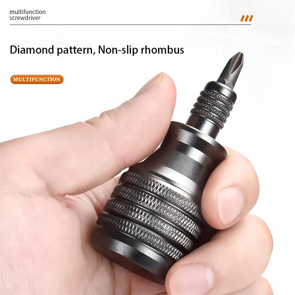 Mini Șurubelniță Șurubelnițe Titan 1/4 Inch Șurubelniță Magnetică 7 în 1 Oțel Aliaj S2 Bit de Găurit EDC Reparare Unealtă de Mână