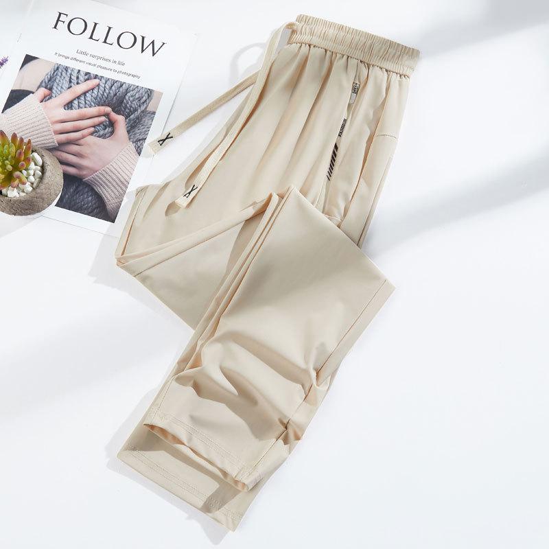 Women's 2025 Lightweight Quick-Dry Ice Silk Pants: Breathable, Sun-Protective, Casual Outdoor Sportswear