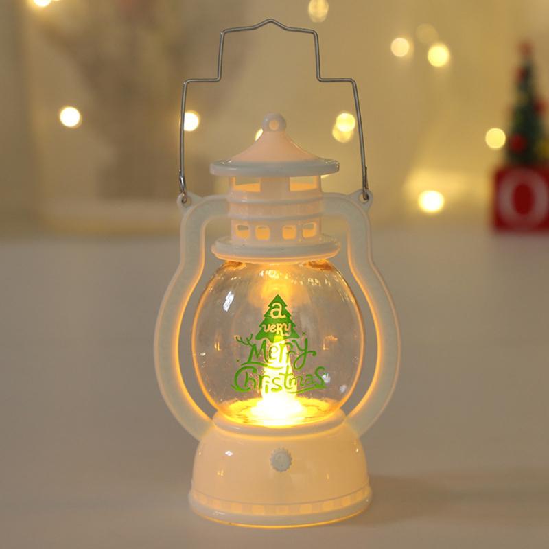 Świąteczne oświetlenie dekoracyjne Przenośna lampka choinkowa Santa Snowman Led z wiszącym pierścieniem