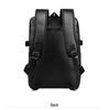 Men's PU Leather Business Travel Backpack: Retro Style, Large Capacity, Perfect for High School and Casual Use.
