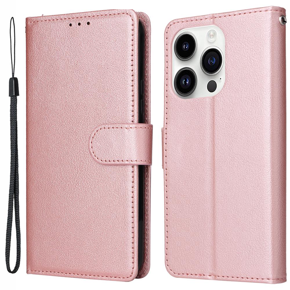 For iPhone 14 Pro Max Case PU Leather+TPU Phone Cover with Wallet Stand