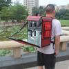 Zaino termico da asporto per pizza, grande capacità 42L/62L, borsa a spalla doppia portatile per esterni