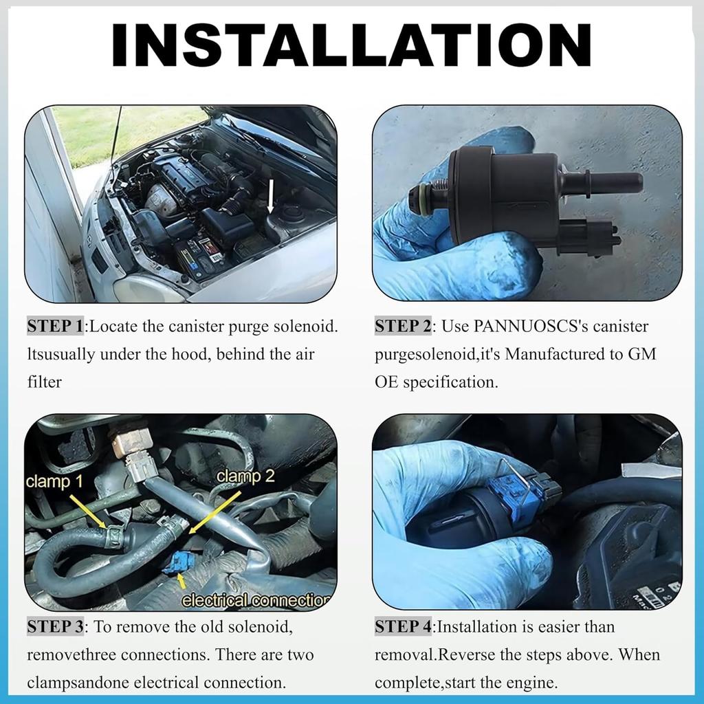 Vapor Canister Purge Valve - Compatible With Buick Enclave LaCrosse Cadillac ATS CTS SRX XTS Chevy Caprice Equinox Impala GMC Acadia Canyon Terrain -