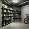 60/72 Inch Two-piece Heavy Duty Storage Shelves, 2000LBS Capacity Metal Shelving Unit, Adjustable Garage Shelves & Organizer with Overlap Design for