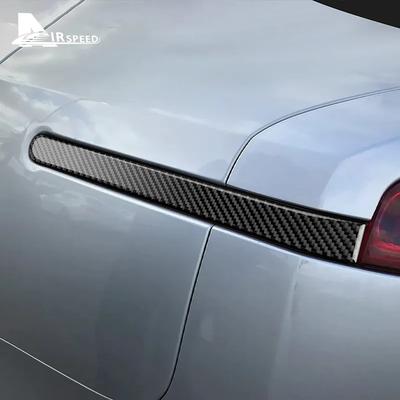 Real Soft Carbon Fiber Sticker For Kia Stinger      LHD RHD Car Rear Brake Light Strip Trim Accessories