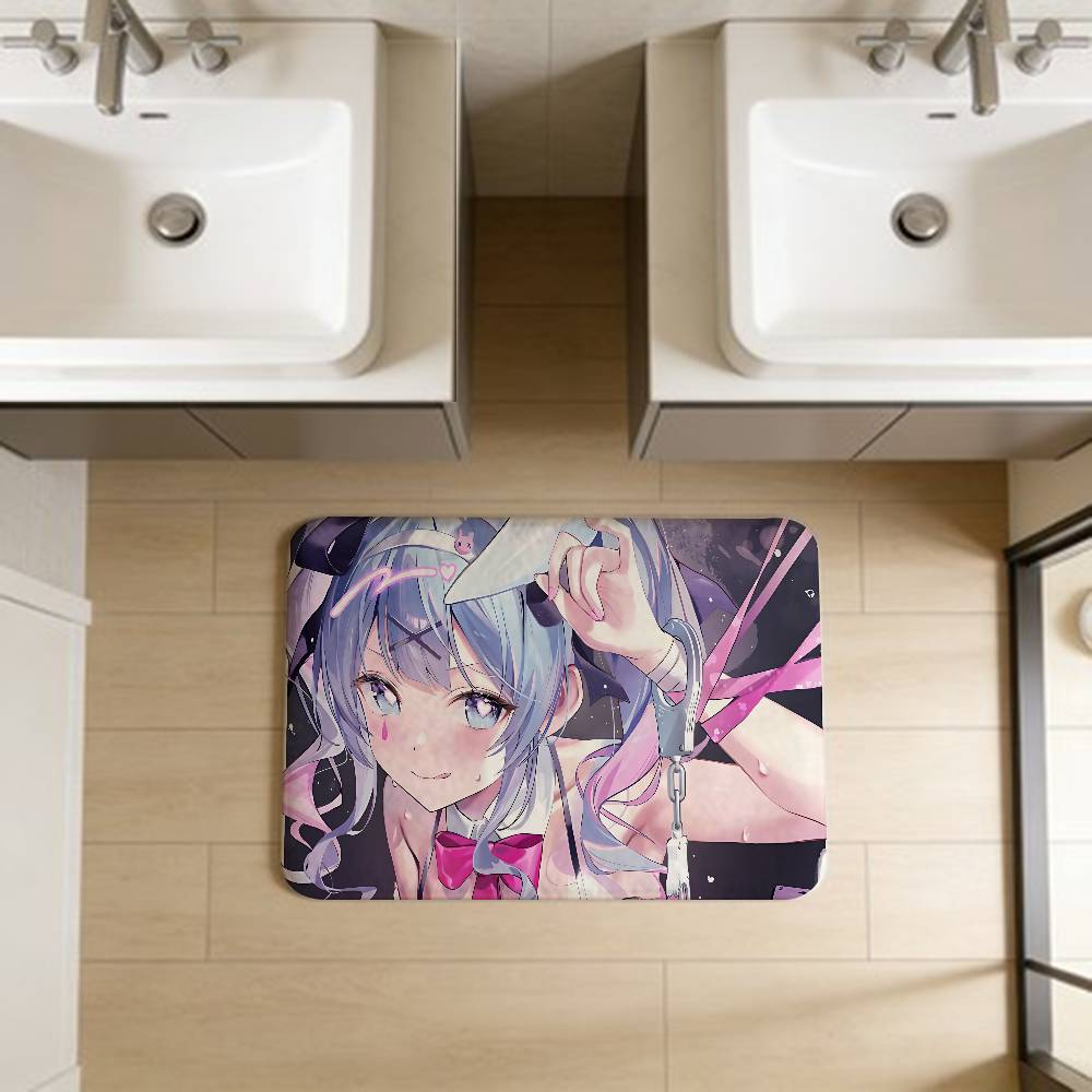 Music H-Hatsune Girl M-Mikues Room Mats Retro Multiple Choice Living Room Kitchen Rug Non-Slip Welcome Rug