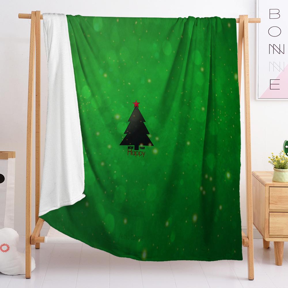 Flannel Blanket Christmas Day Blanket European And American Blanket Digital Printing Universal In All Seasons