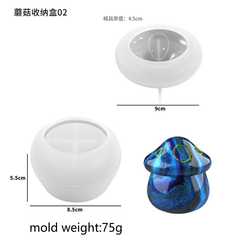 Pudding Jar Storage Bottle Silicone Resin Mold with Lid Candle Holder Box Mould Epoxy Casting Resin Mold