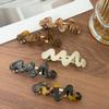 Korean Temperament High-End Gold Label Irregular Curve Acetate Spring Hair Clip for Ponytails