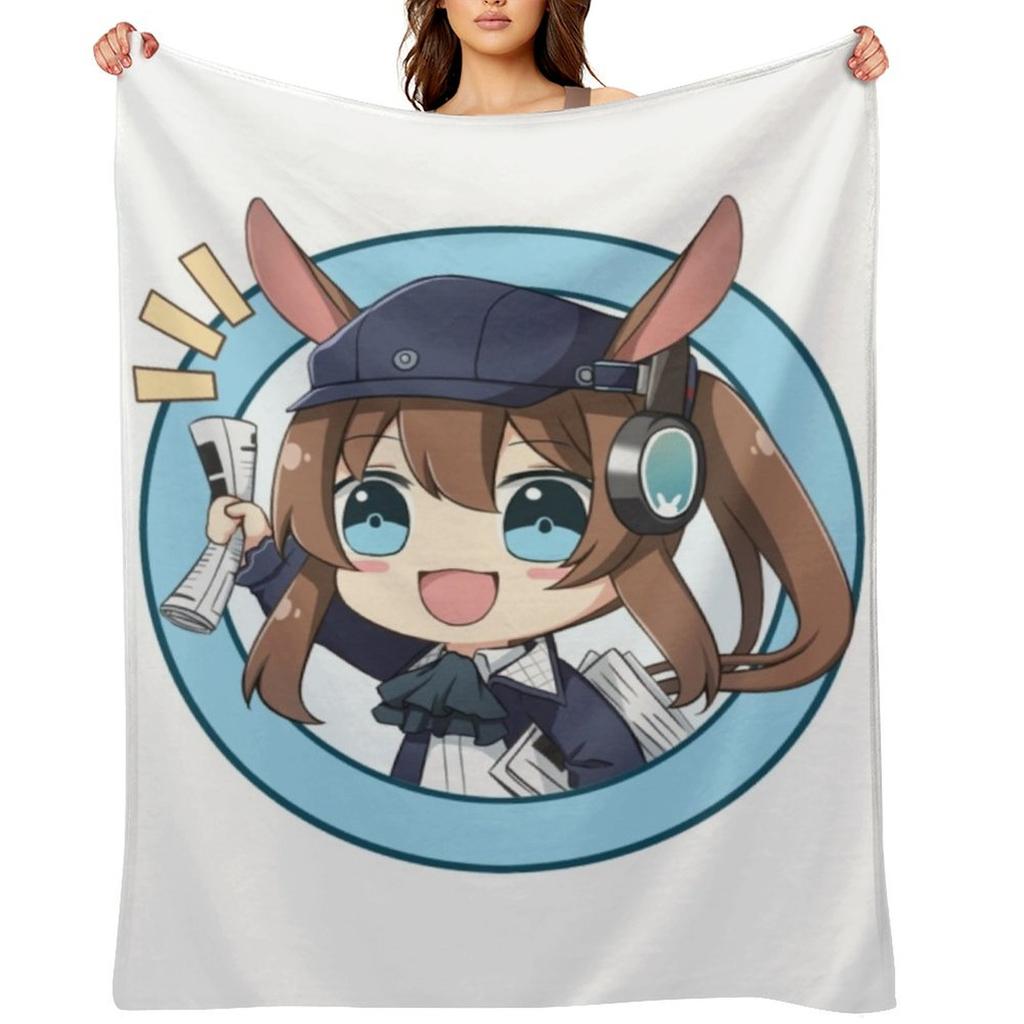 Arknights Newspaper Amiya Throw Blanket Comforter Decorative Blankets Sofas Of Decoration Bed Fashionable Blankets