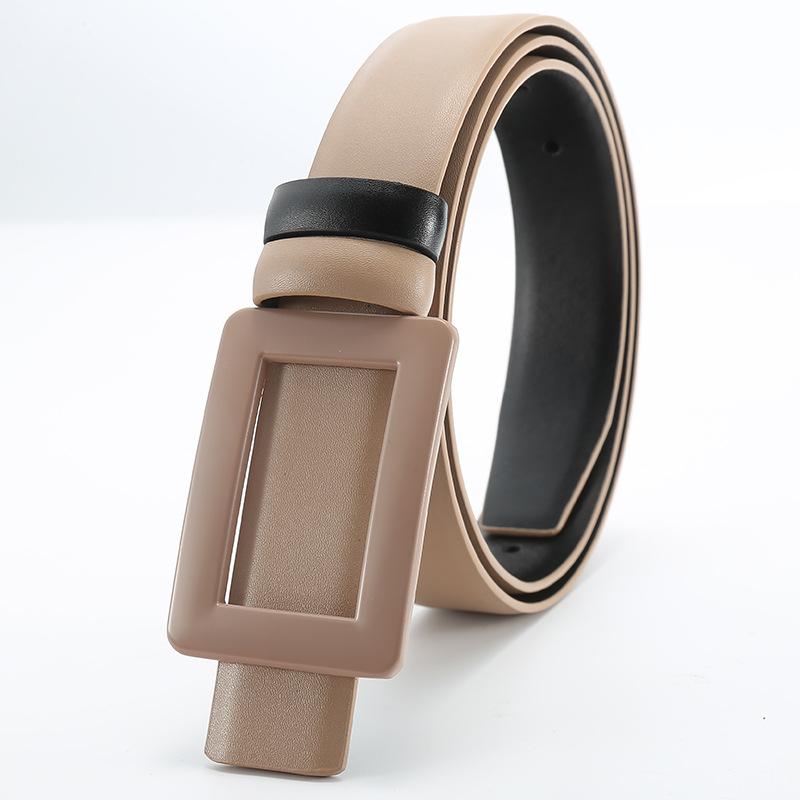 Women'S Belt New Versatile Thin Belt Skirt Dress Decoration Fashion Smooth Buckle Women'S Belt Women