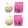 Multifuntional Silicone Mold Easy Demolding Mold Face Shape Molds for Crafting Concrete Vases and Decorative Planter