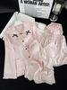 2026 Sternzeichen Neujahr Eis Seide Damen Prinzessin Pyjama Set mit Brustpolstern - Hochwertige Hauskleidung
