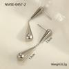European and American Fashion Fringed Water Drop Earrings Stainless Steel Earrings Light Luxury Titanium Steel Necklace Y-chain Jewelry
