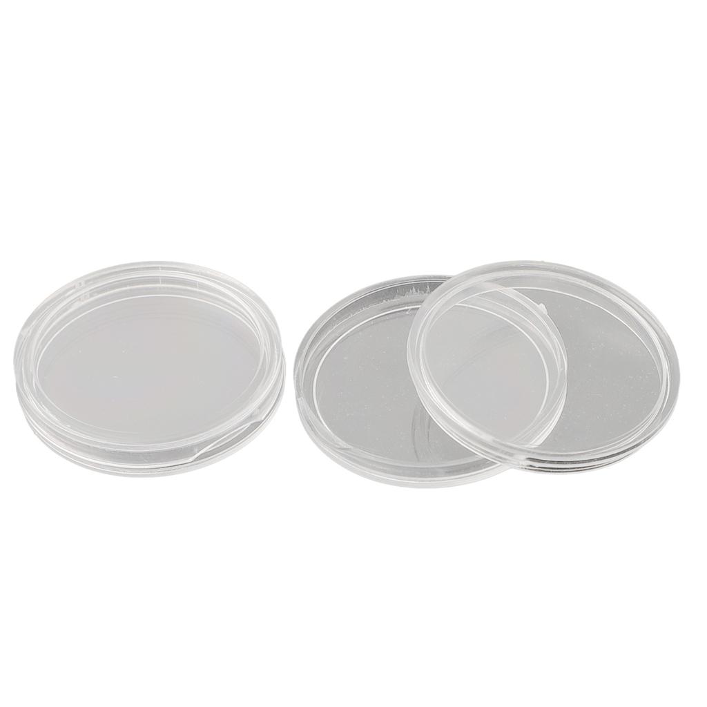 100Pcs Dia 27mm Round Cases Coin Storage Capsules + 1Pc Plastic Storage Box Organizer For Coin Collection Coin Case Organizer