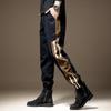 High-end American splicing overalls men's trendy brand loose straight leggings men's sweatpants casual pants long pants