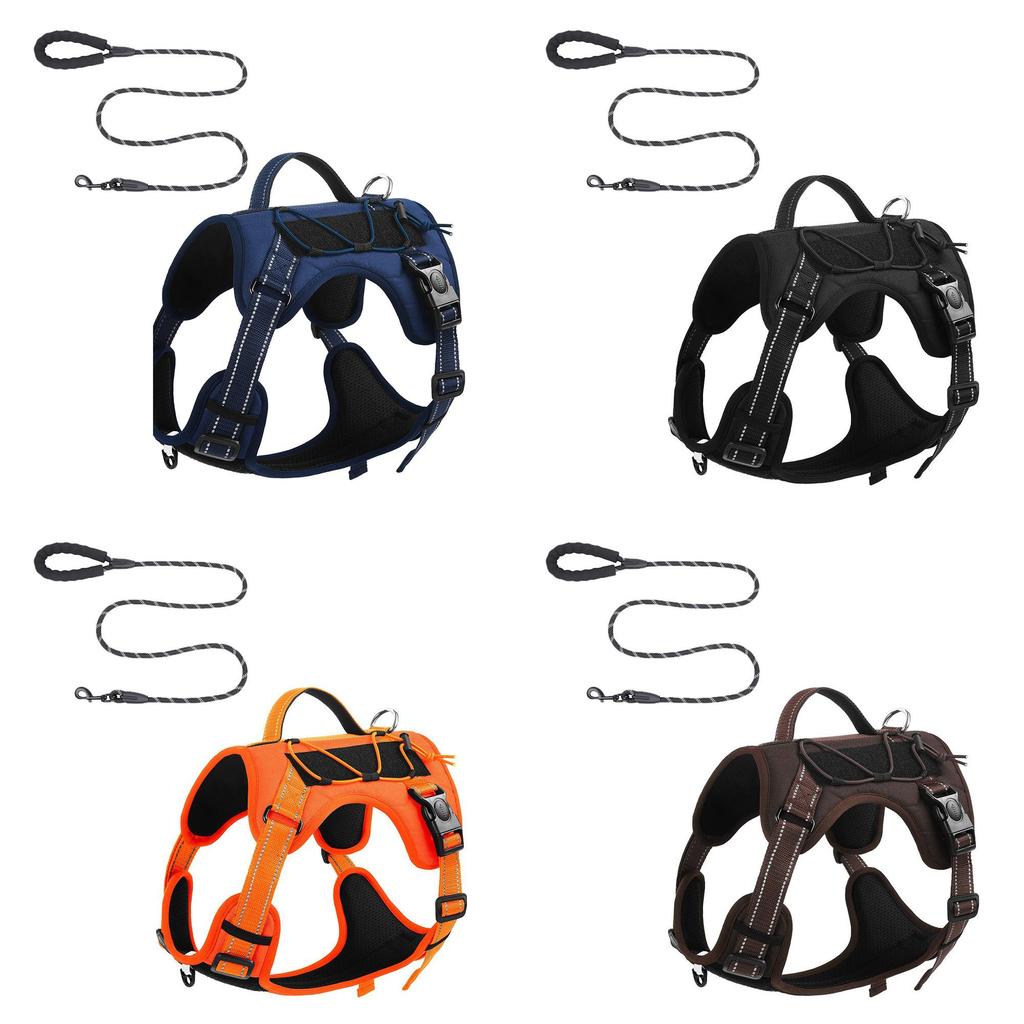 Classic Pet Harness With Reflective Adjustable Leash For Active Dogs