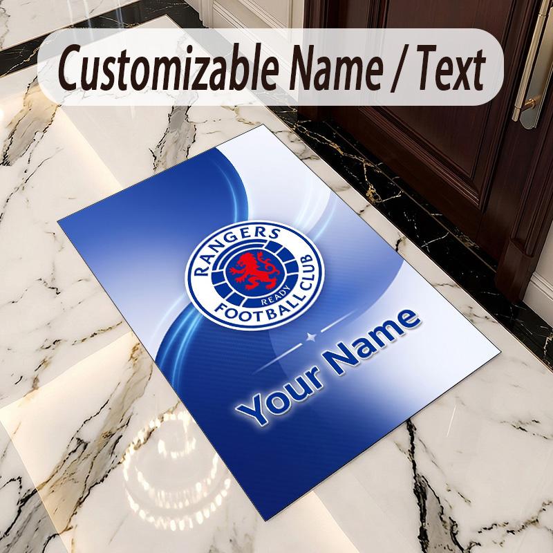Crystal Velvet Rug Rangers FC Print Custom Name Text Floor Mat Home Decor