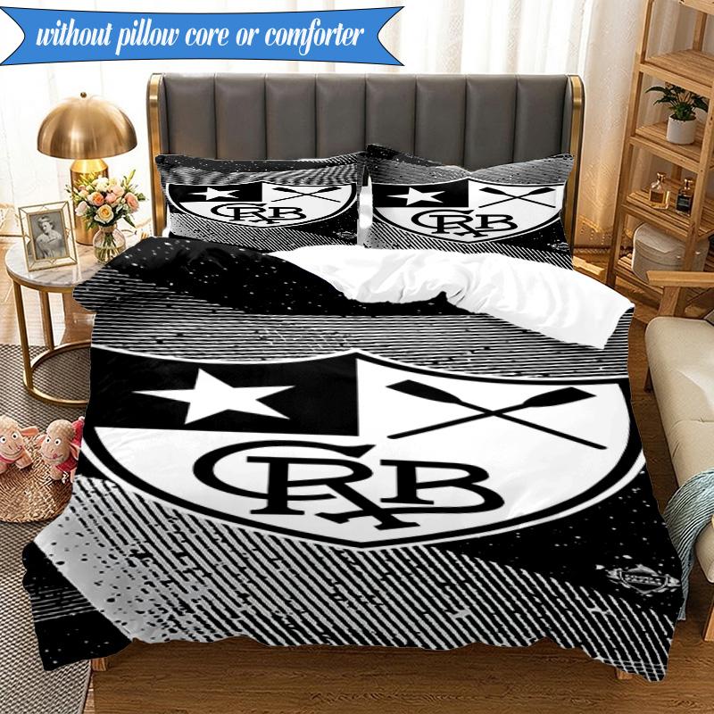 3PCS Shield With Star Emblem Printed Soft Bedding Set,Including 1pc Duvet Cover And 2pcs Pillowcases Perfect for Bedroom, Dormitory, Fan Gift