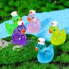 100/50 Stuks Glow In Dark Verpleegster Eend Beeldje Feeën Tuin Decoratie Diy Micro Landschap Fluorescerend Nachtlampje Miniature Accessoires
