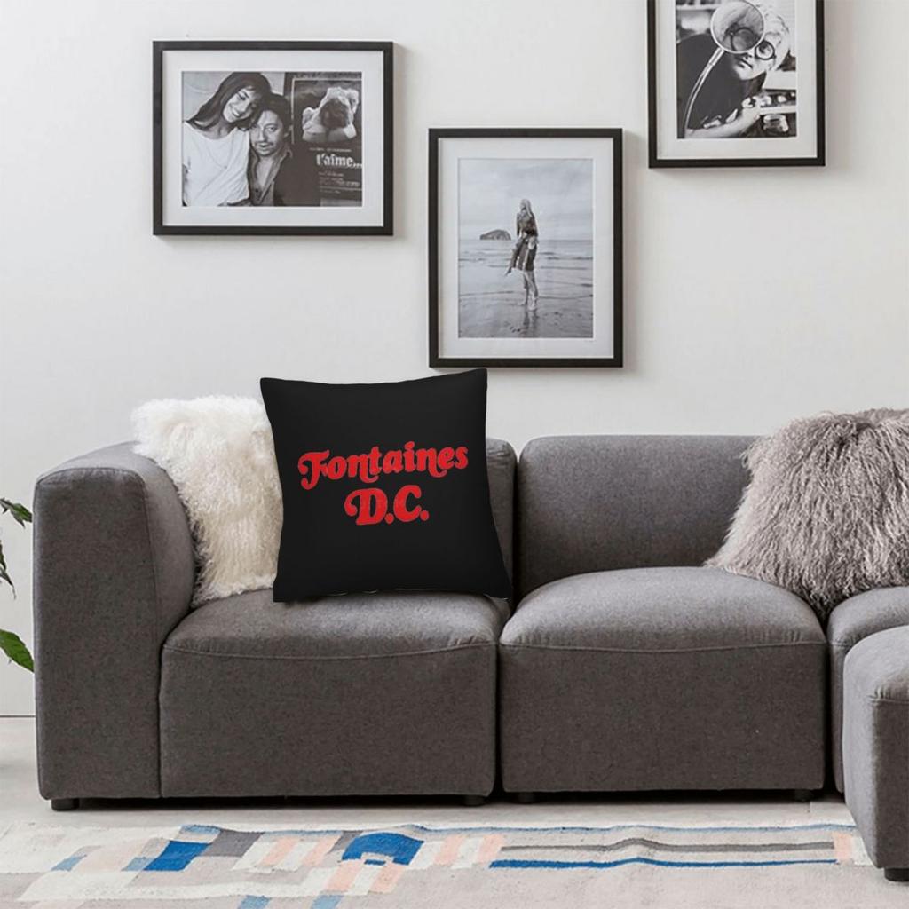 Fontaines DC Band Tour 2025 Square Pillowcase Cushion Cover Pillow Case Throw Pillow Cover for Home Sofa Living Room