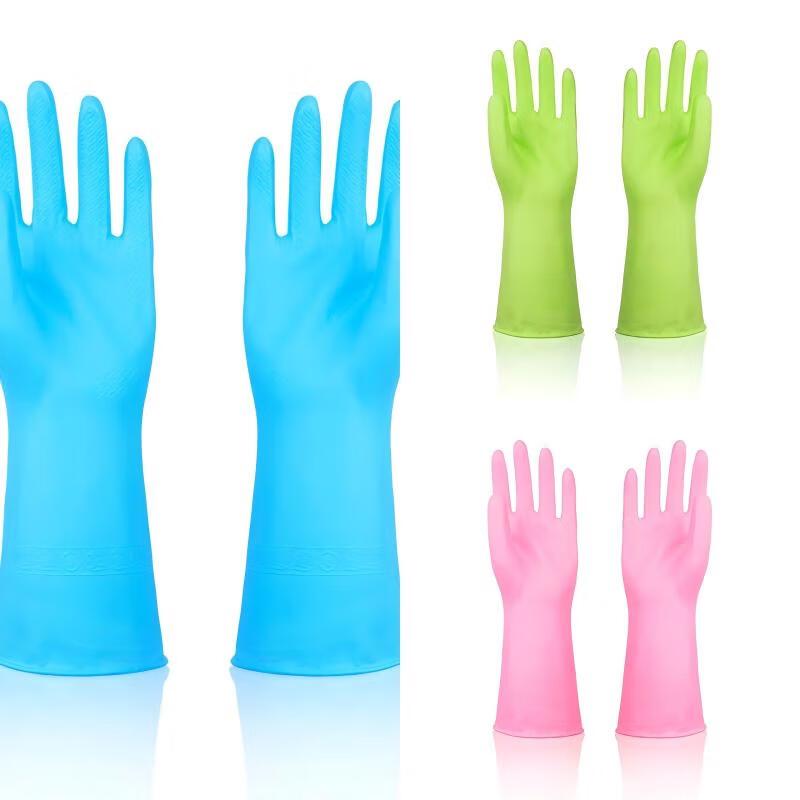Qianxing PVC Fleece-Lined Household Cleaning Gloves