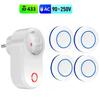 AC 220V 15A Wireless Remote Control Electrical Socket Switch 433mhz Rf Outlet EU Plug Round Transmitter for LED Home Appliance