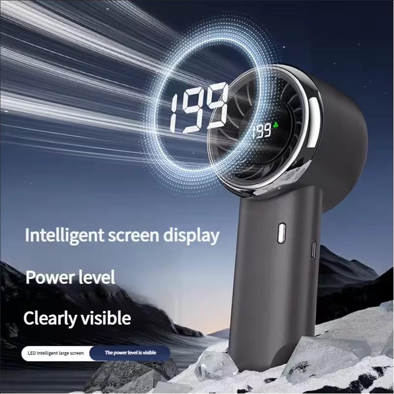 Xiaomi 2026 NEW MEET SUN 199 Speed Portable Handheld Fan Battery Operated Cooling Fan Adjustable Small Desktop Fan With Digital Display