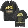Retro Rock Arctic Monkeys Music Album Graphic T-Shrit women's Vintage Washed Oversized Short Sleeve T Shirt Y2k Hip Hop Streetwear