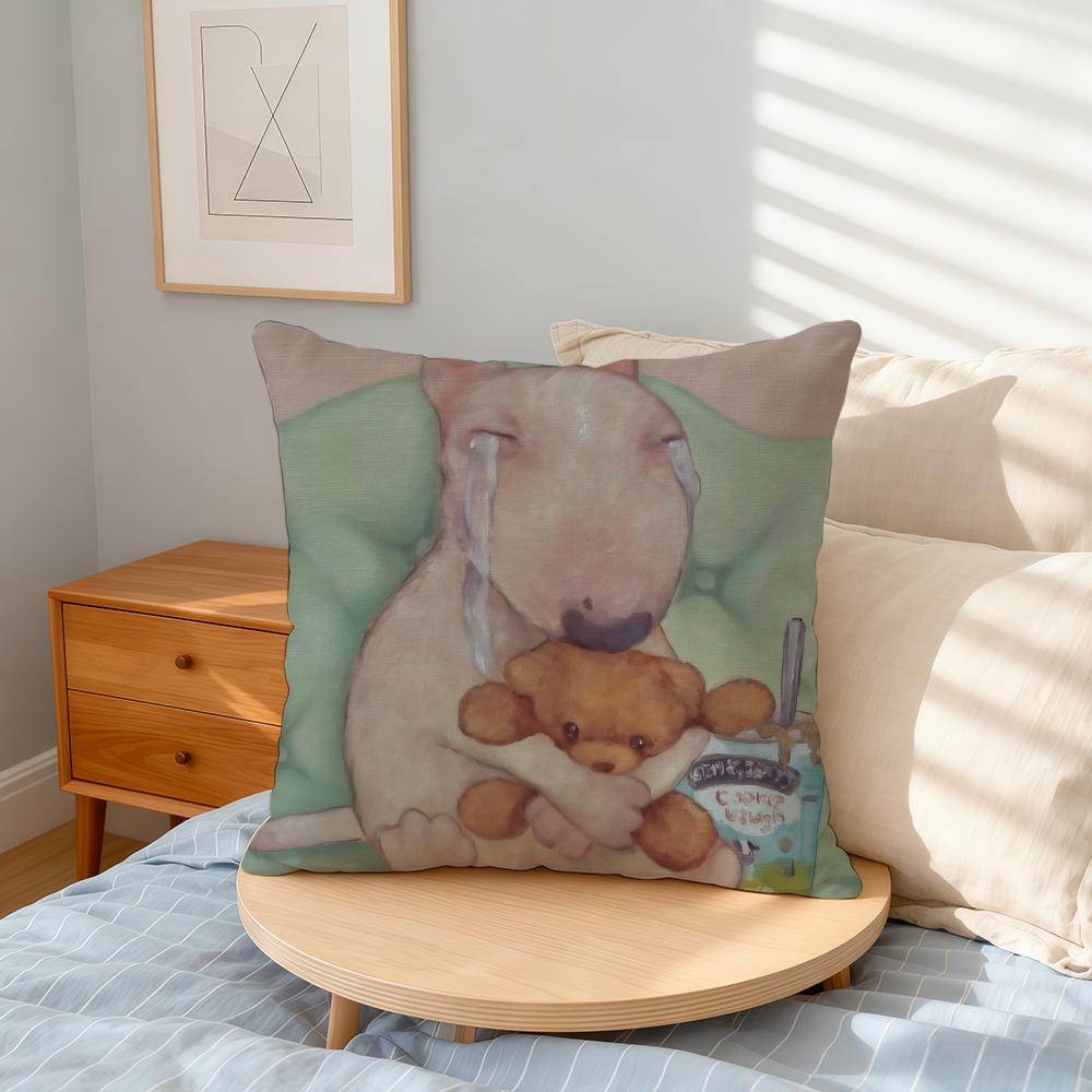 Cute Animal Oil Paintings cushion cover Home Office Convenient Nordic Simplicity Hit With Zipper Cushion Cover
