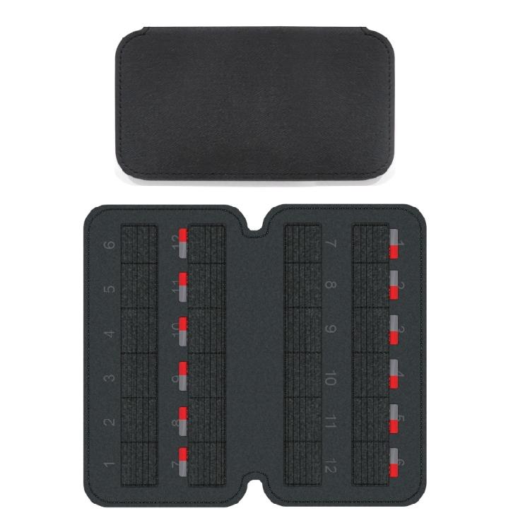 TF atminties kortelių laikiklis 24 lizdai MicroSD atminties kortelių organizatorius Tinka Deck