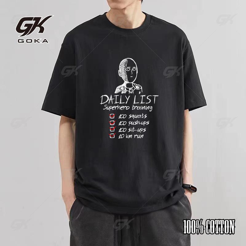 

Qiyu One Punch Superman T-shirt Short Sleeve Anime Peripheral Pure Cotton Couple s Wea,anime Printed T-shirt Tops, harajuku 4XL