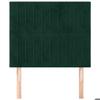 Maison Exclusive - Tête de lit Vert foncé 100x5x118/128 cm Velours