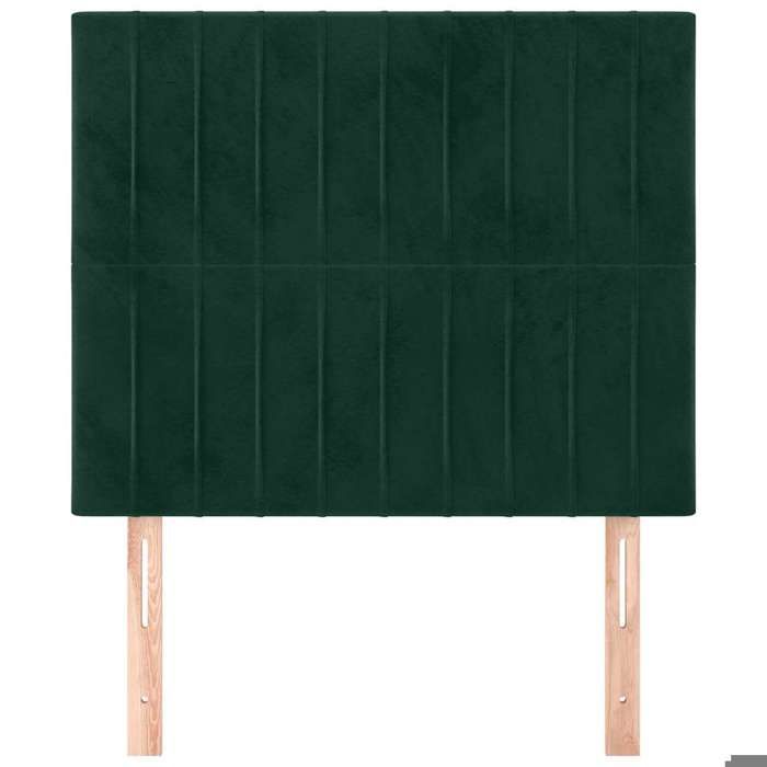 Maison Exclusive - Tête de lit Vert foncé 100x5x118/128 cm Velours