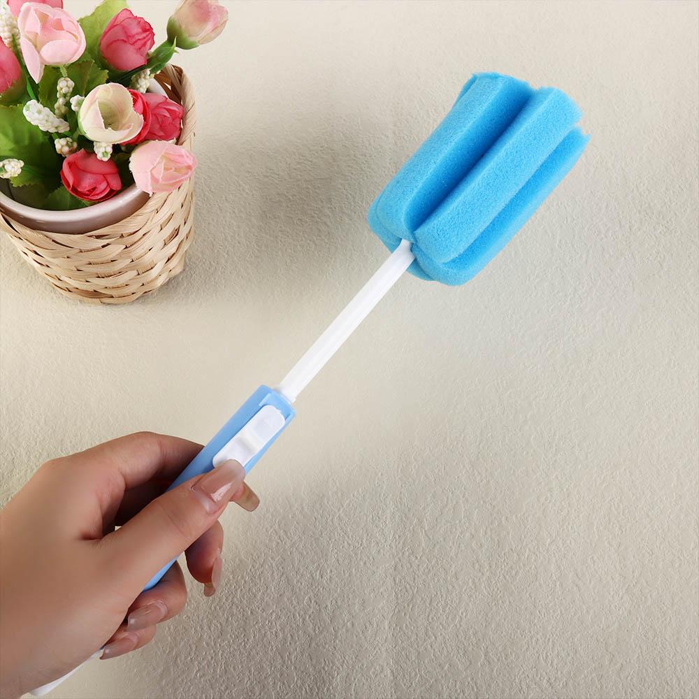 Plastic Baby Bottle Brush Removable Sponge Cleaning Brush Cleaning Tool Sponge Cup Brush Glass Cup