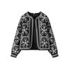 Autumn Casual Long Sleeved Cardigan for Women Loose Coat Floral Print Retro Elegant Top