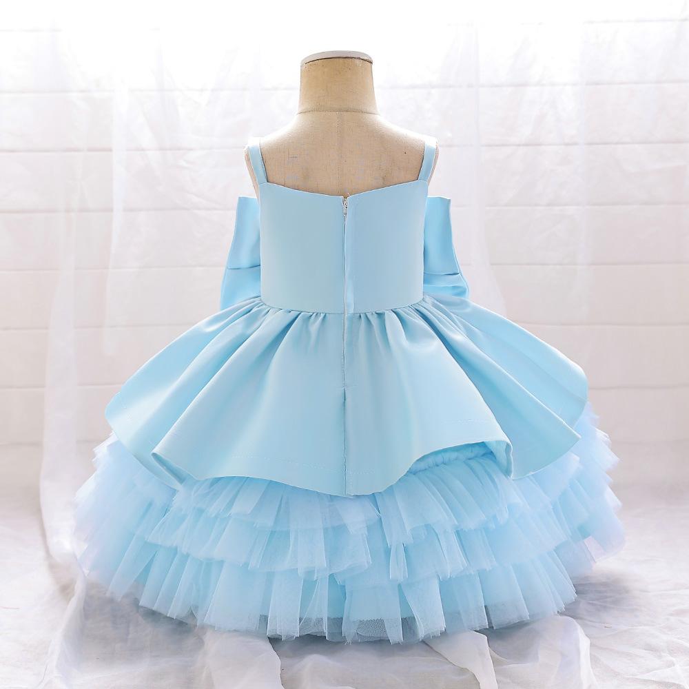 0-2 Years Flower Baby Girls Wedding Birthday Bownot Dresses Clothing Toddler Kids Princess Party Ball Gown Dress Costume Clothes