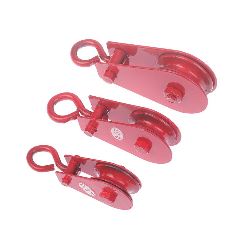 1PC Suspension Hook Suspension Ring Rolling Pulley 0.05T/0.1T/0.2T/0.3T/0.4T Fixed Pulley Wheel Round Ring Dynamic Pulley Set