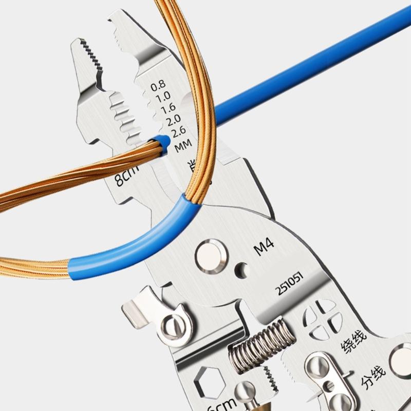 Wire Stripper Tool Multifunction Wire Strippers Electrical 11 in 1 Wire Cutter Wire Crimper Adjustable Wire Stripping