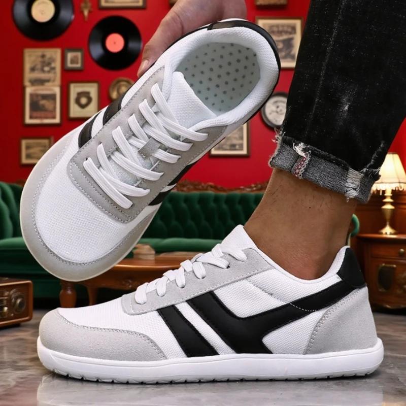 Men's Wide Barefoot Shoes Outdoor Lightweight Breathable Trail Running Shoes Non-Slip Minimalist Tneis Men's Barefoot Sneakers