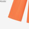 ZANZEA Women Long Sleeve Blouse and Pants Casual Two Piece Suit Sets