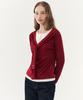 MARIE CLAIRE Shawl Layered Henley Neck Long Sleeve (Magcls04Mrd)