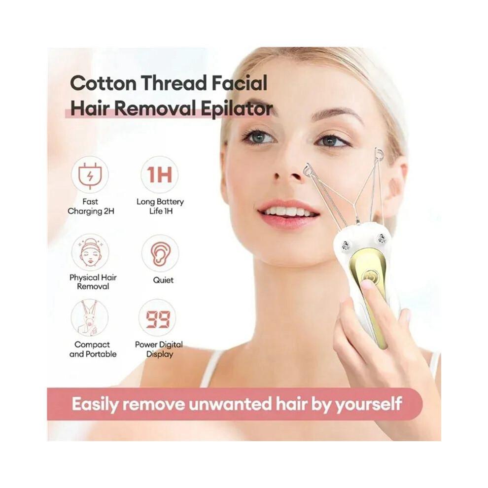 Épilateur Électrique pour le Corps, Fil de Coton, Rasoir pour Jambes et Bras, Beauté Féminine, Épilateur pour le Cou, Écran LCD