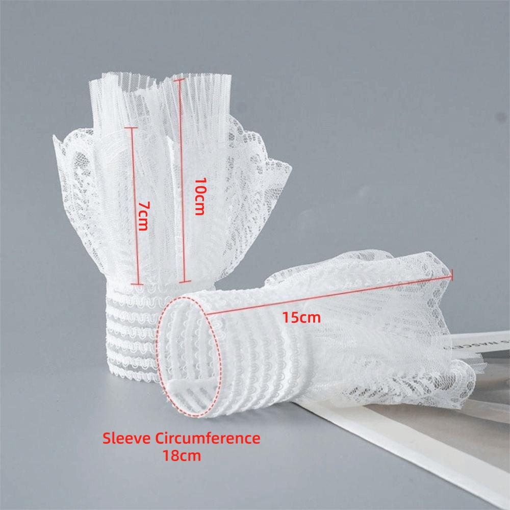 White False Sleeve Cuffs Black Wrist Cuff New Lace Cuff