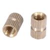 10pcs M6 Brass Cylinder Knurled Round Molded in Insert Embedded Nuts (M6*10L*8.3MM)