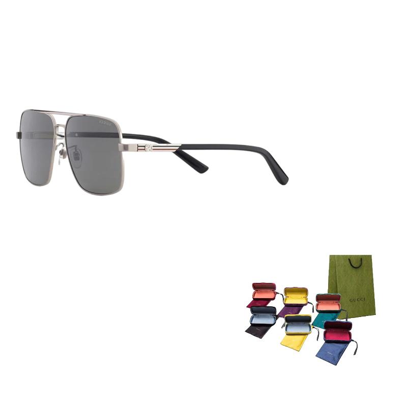 

GUCCI Sunshade Portable Metal Aviator Sunglasses for Men 62 чёрный