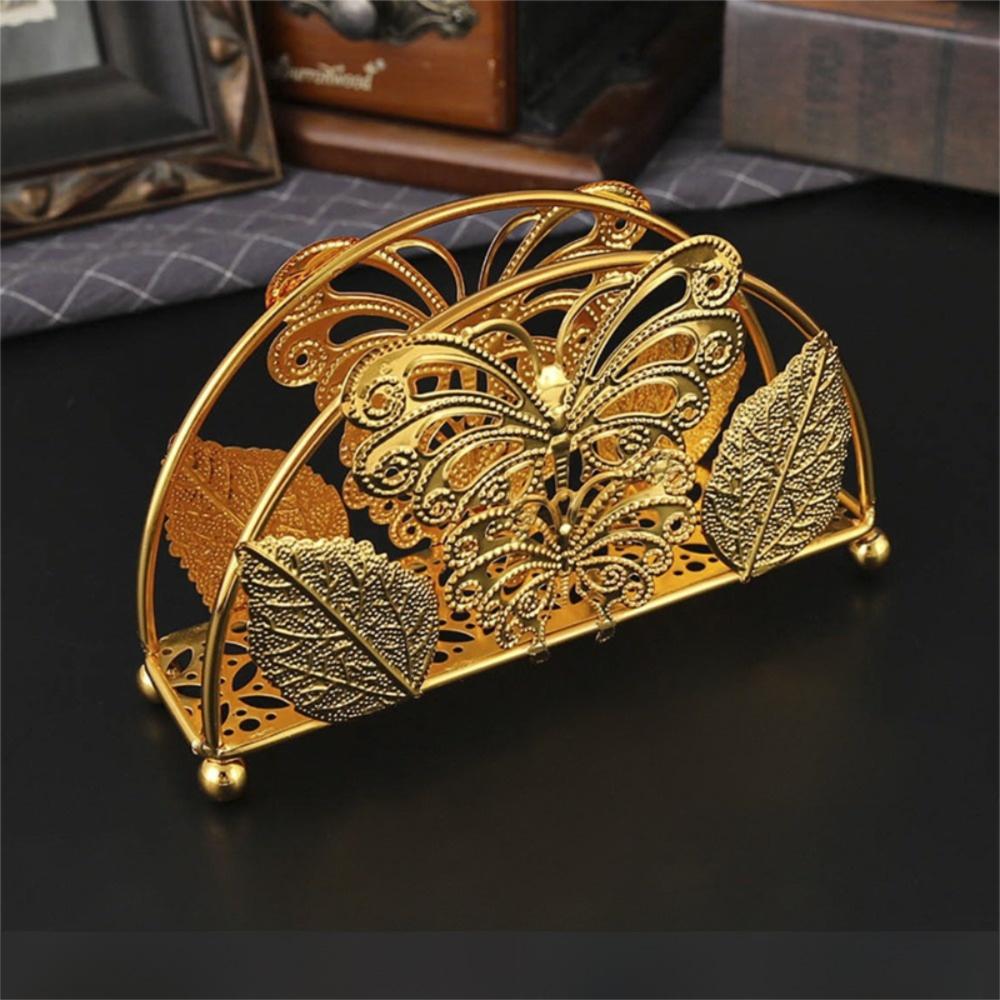

Nordic Style Paper Organizer Vintage Gold Color Tissue Storage Holder Holder Napkin Holder Dresser