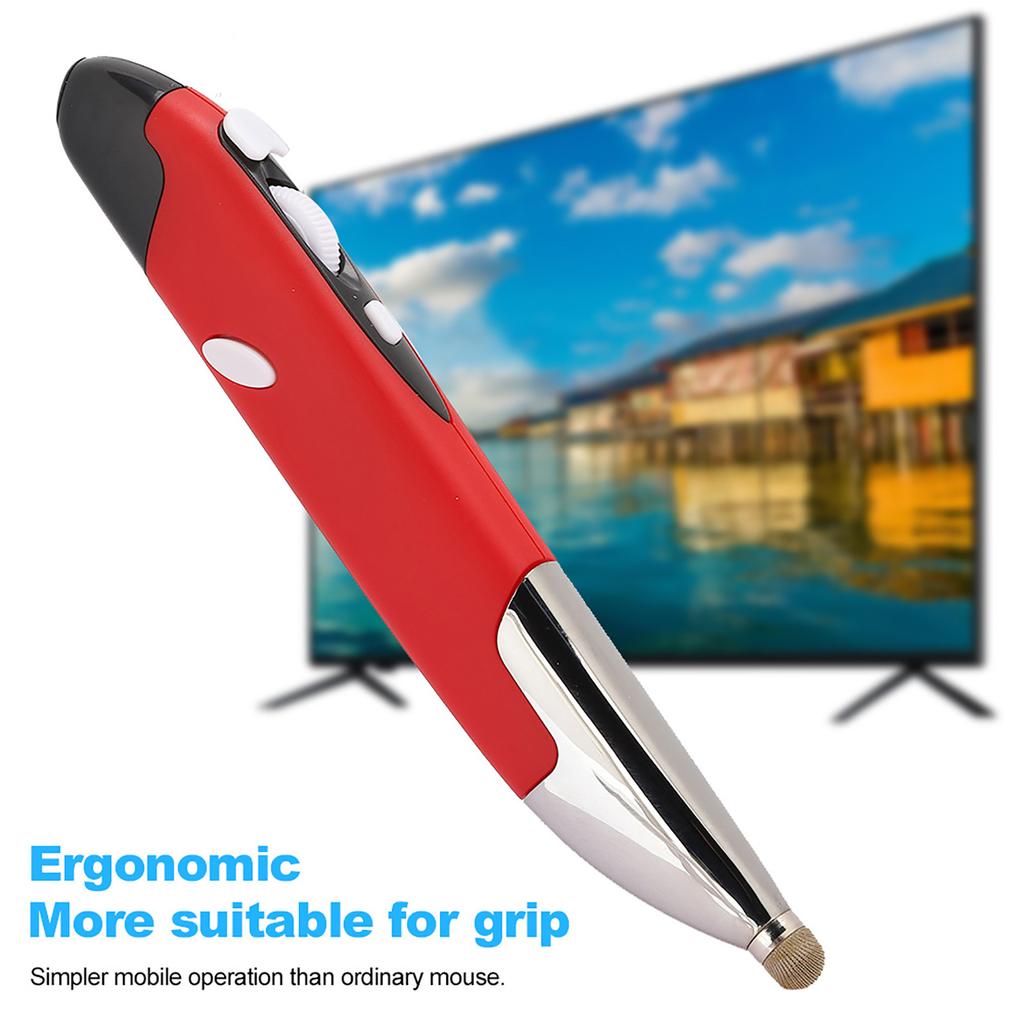 USB Computer   PC Accessory Wireless 2.4G Mouse Pen Type Personalized Innovative(Claret PR-06)