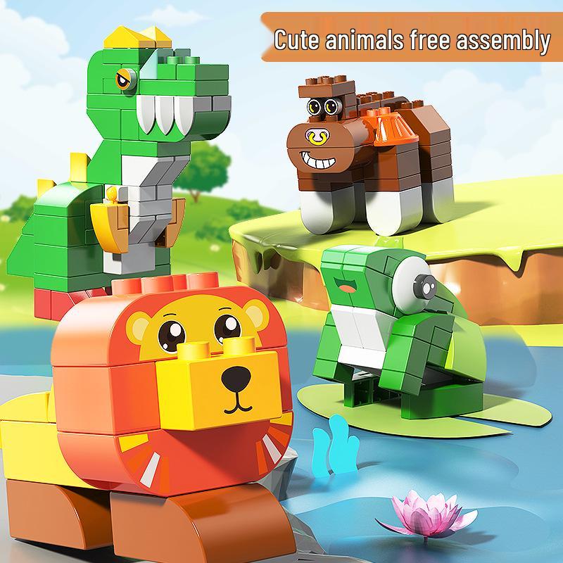 

Feilo Large Particle Animal Building Blocks for Boys and Girls - Perfect Gift for Children Ages 3+