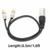 Patch Cable XLR Male To 2RCA Audio Splitter Cable Y-Splitter Adapter  Microphone